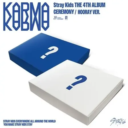 Pre-order: STRAY KIDS - THE 4TH ALBUM [KARMA] (CEREMONY VER., HOORAY VER.) A RANDOM VER.