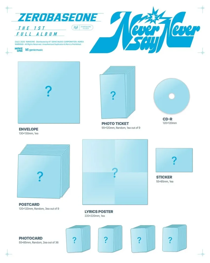[Pre-Order]  ZEROBASEONE - THE 1ST FULL ALBUM [NEVER SAY NEVER] (SLAM DUNK VER.)