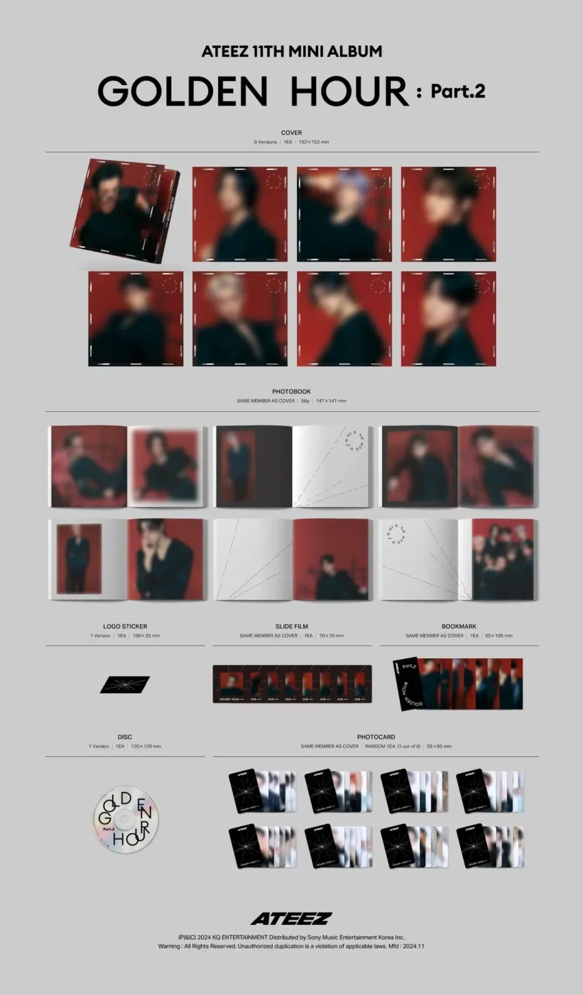 ATEEZ - [GOLDEN HOUR : PART.2] 11TH MINI ALBUM DIGIPACK VER.