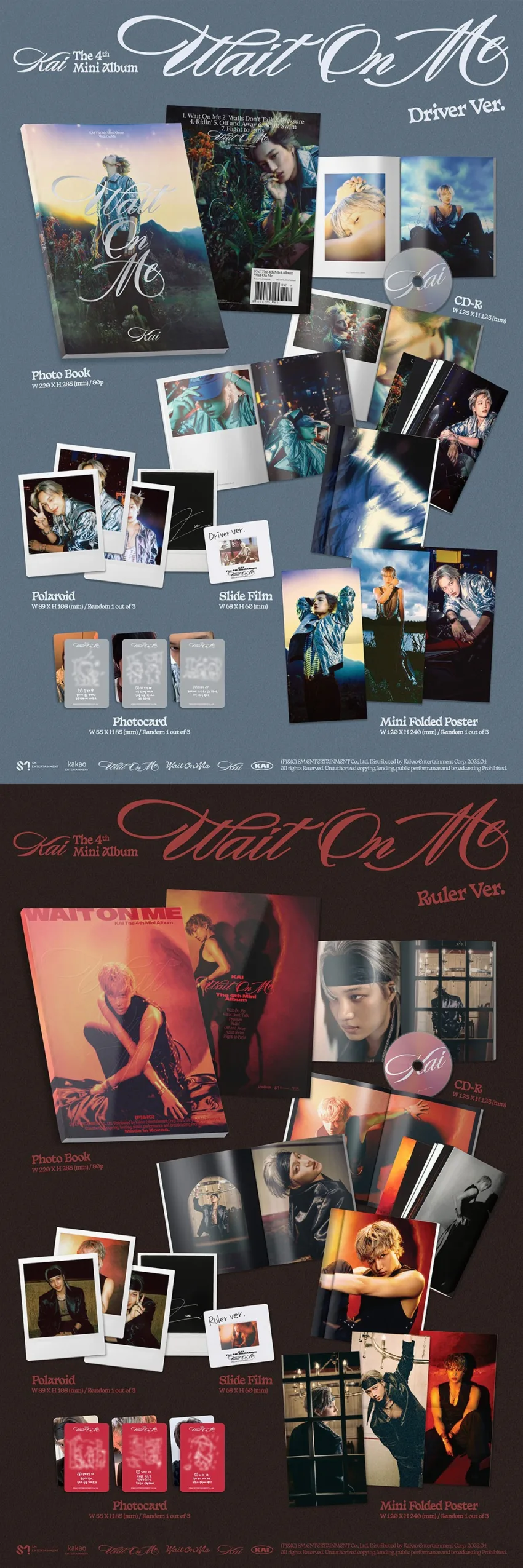 KAI - [WAIT ON ME] (4TH MINI ALBUM) (PHOTO BOOK VER.) RANDOM