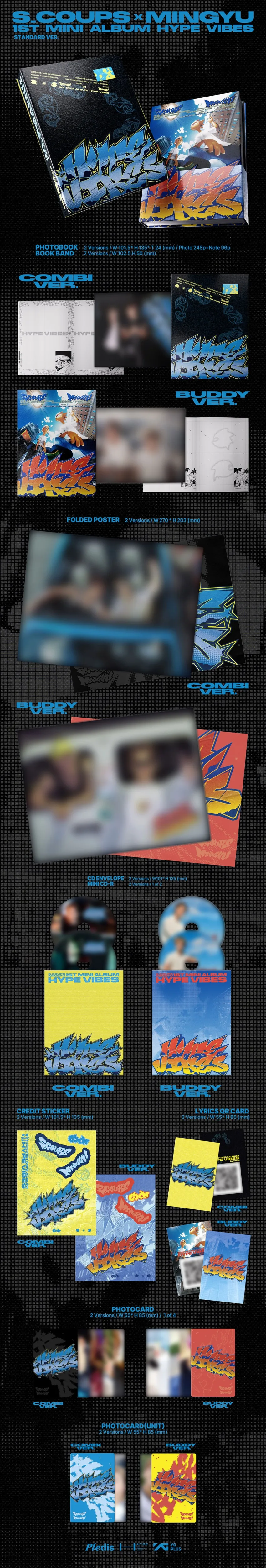 [Pre-Order] S.COUPSxMINGYU - 1ST MINI ALBUM [HYPE VIBES] RANDOM ver.