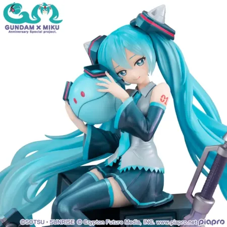 pre-order: Lucrea Mobile Suit Gundam 45th Anniversary X Hatsune Miku Hatsune Miku X OO Gundam. Ship date September 2026