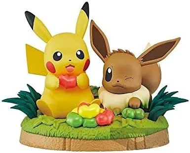 Pokemon Munching Time Pikachu & Eevee PVC Figure