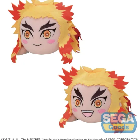DEMON SLAYER KIMETSU KYOJURO RENGOKU NESOBERI LAY-DOWN PLUSH ( MOUTH OPEN)