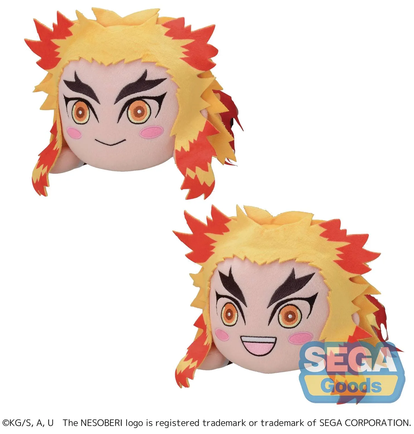 DEMON SLAYER KIMETSU KYOJURO RENGOKU NESOBERI LAY-DOWN PLUSH ( MOUTH OPEN)