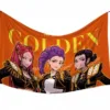 KPOP DEMON HUNTERS - THE HUNTR/X FLAG - GOLDEN ( 100CM X 60CM)